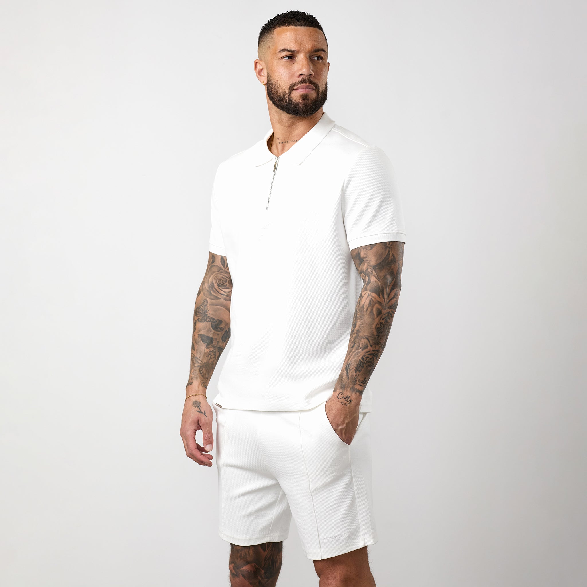 Gym King Portals Texture Polo - Cream
