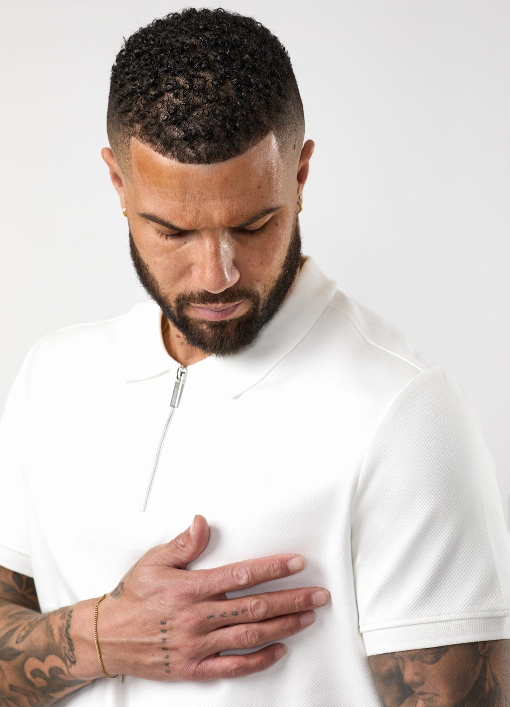 Gym King Portals Texture Polo - Cream