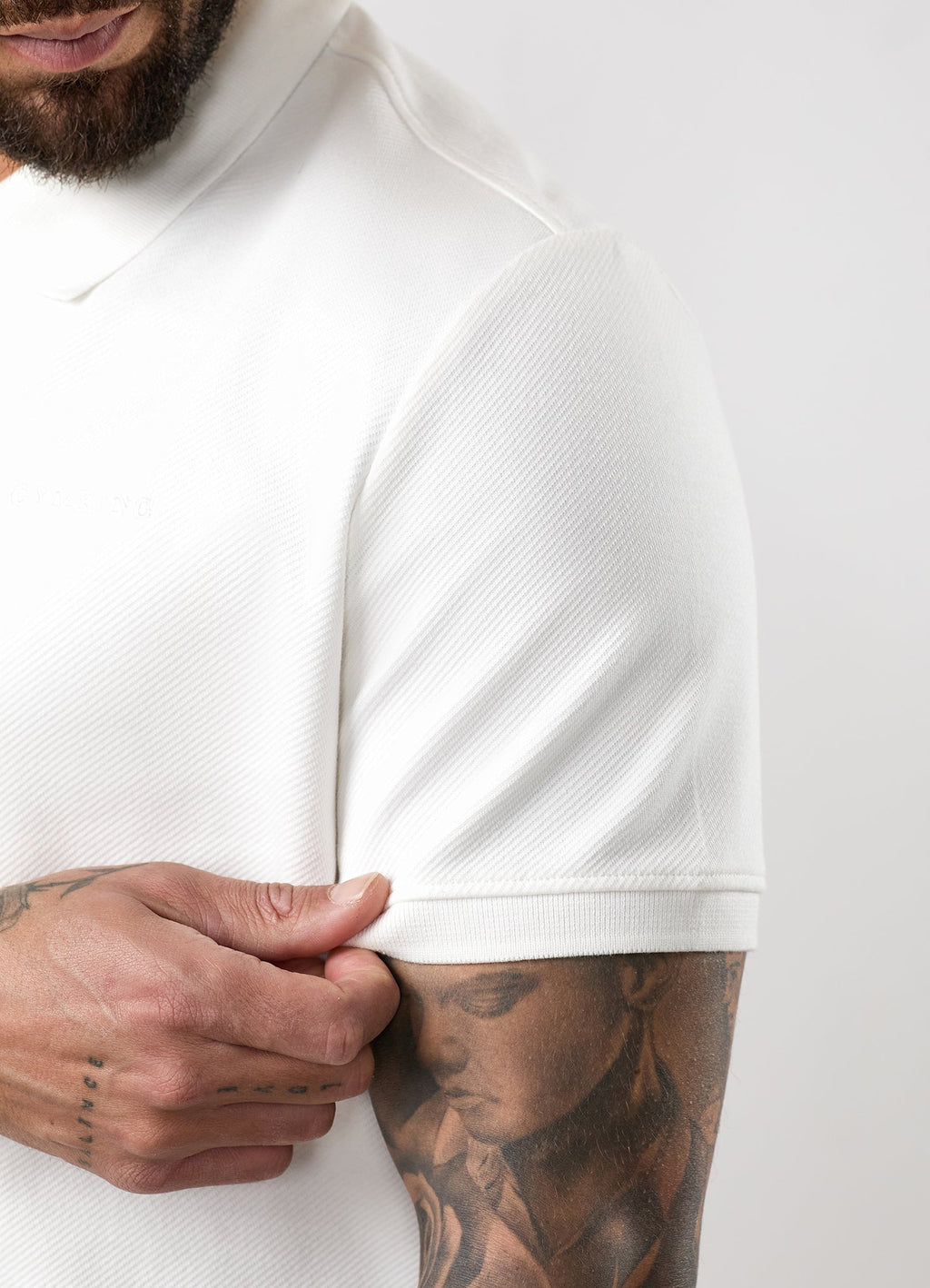 Gym King Portals Texture Polo - Cream