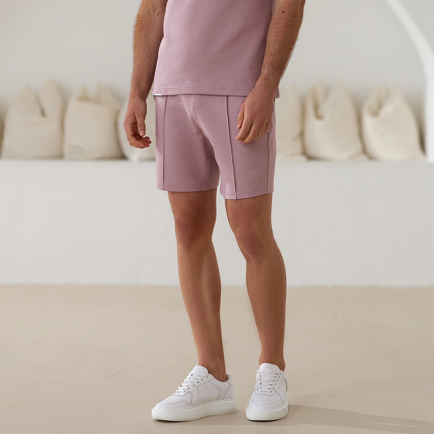 Gym King Portals Texture Short - Dusky Pink