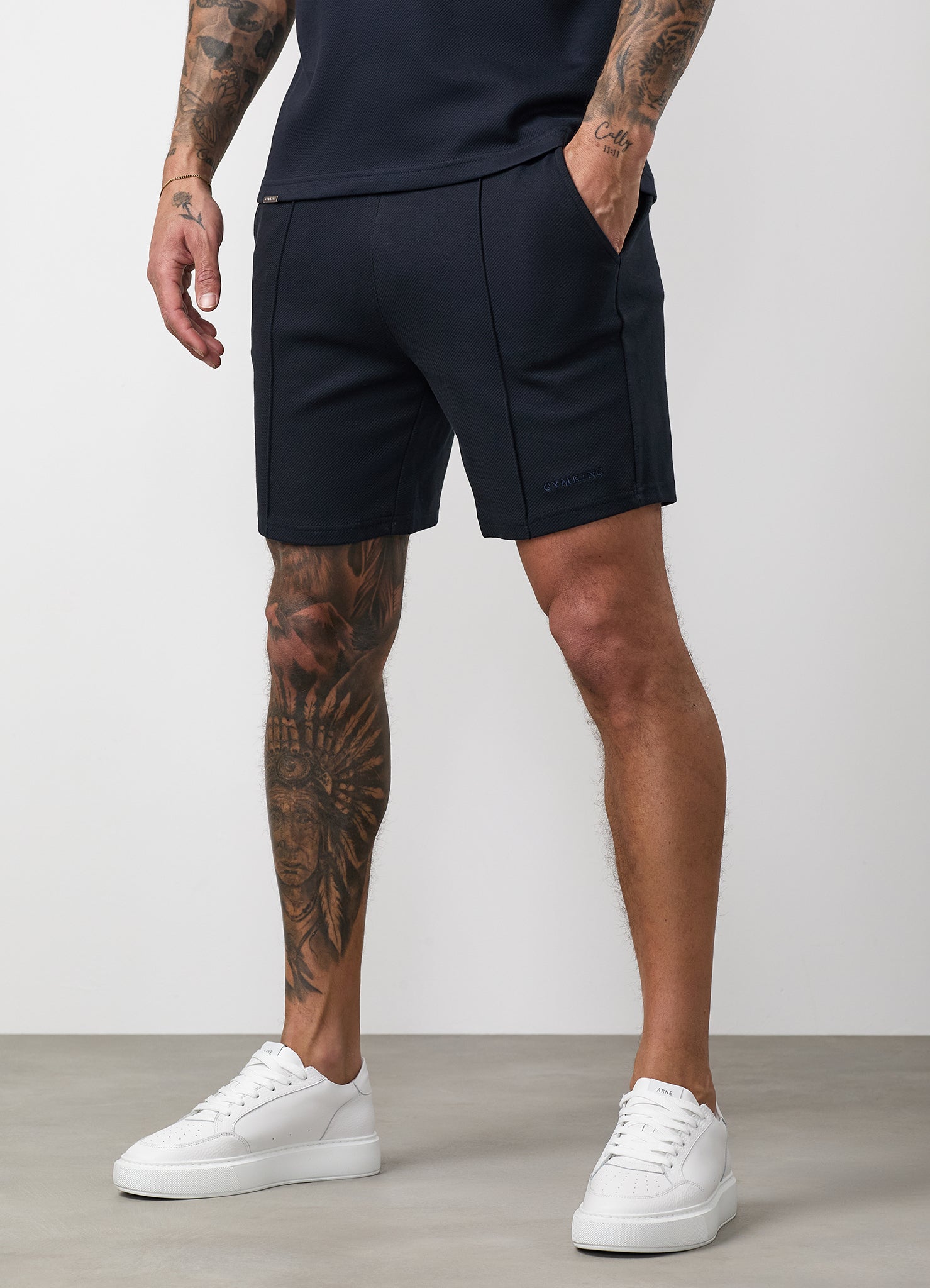 Gym King Portals Texture Short - Navy