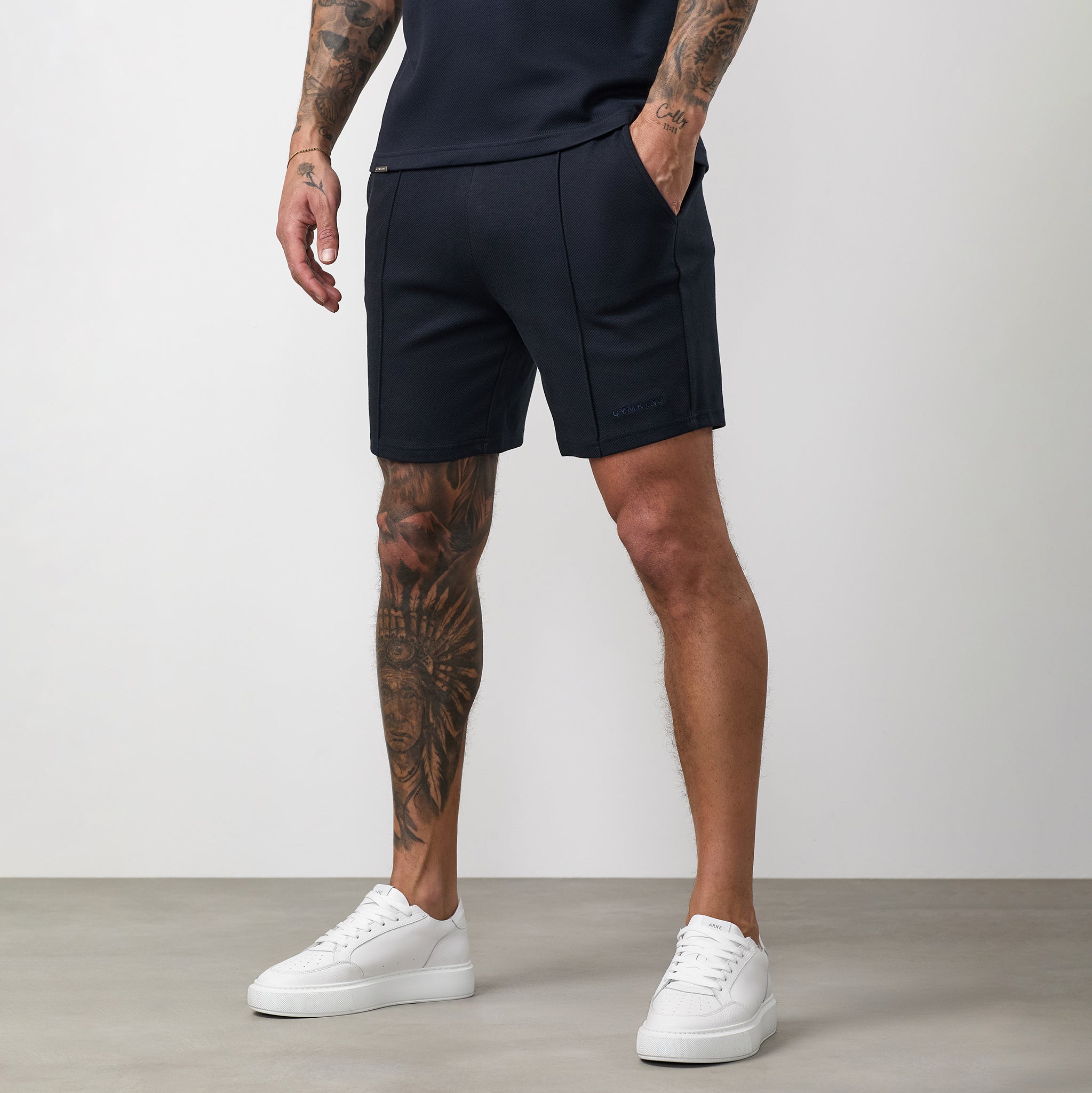 Gym King Portals Texture Short - Navy