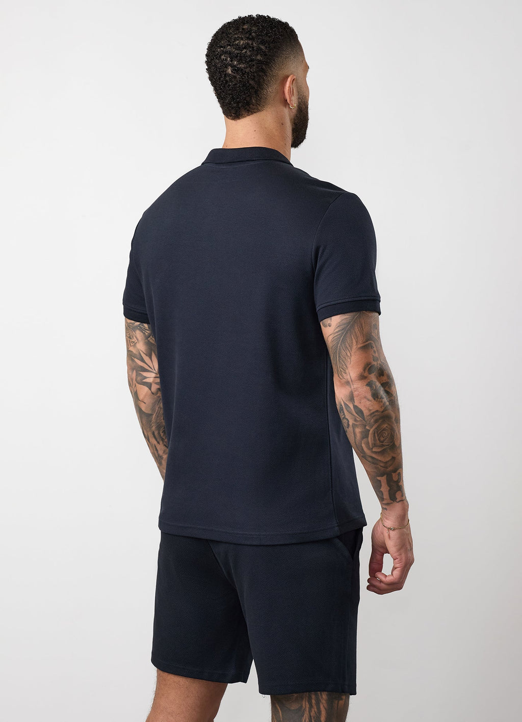 Gym King Portals Texture Polo - Navy