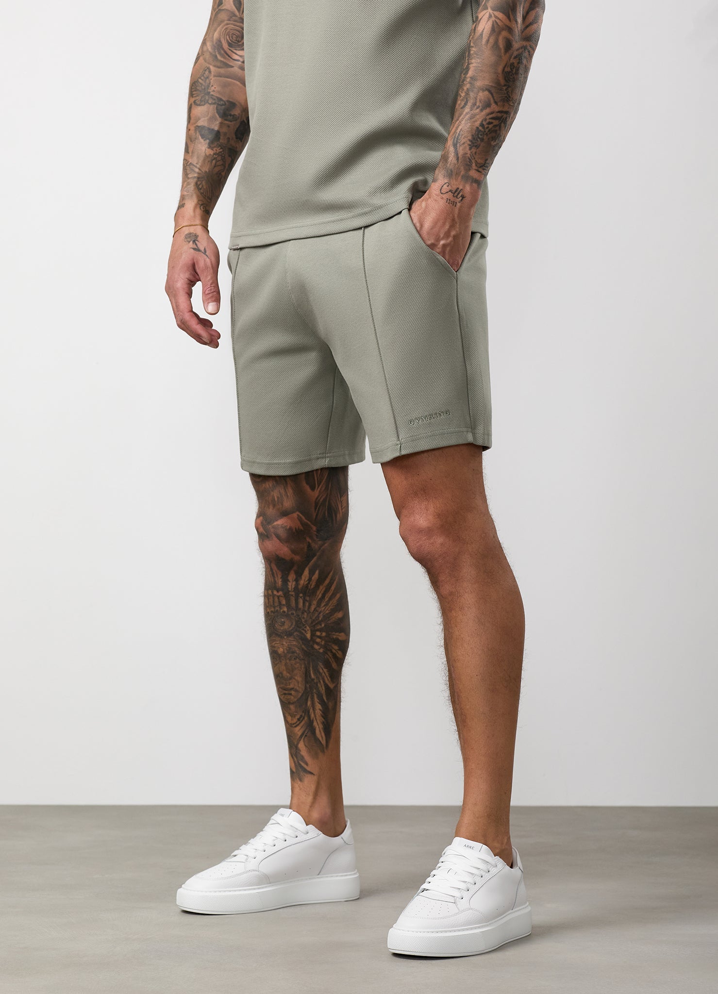 Gym King Portals Texture Short - Soft Khaki