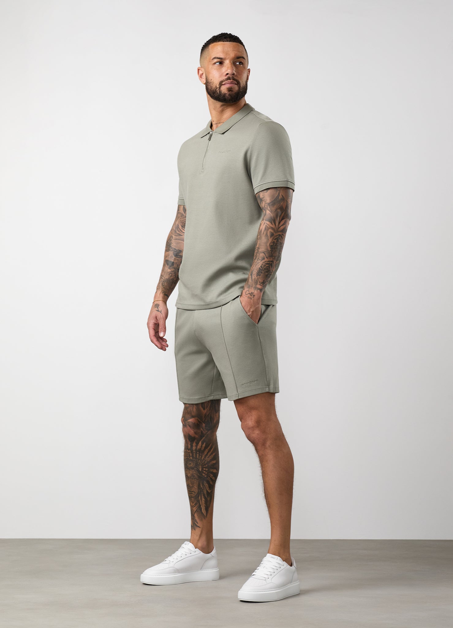 Gym King Portals Texture Short - Soft Khaki