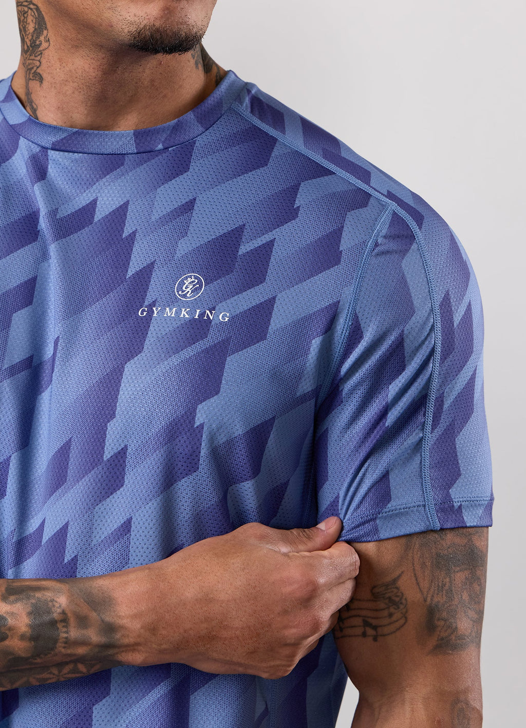 Gym King Power AOP Tee - Blue Jean