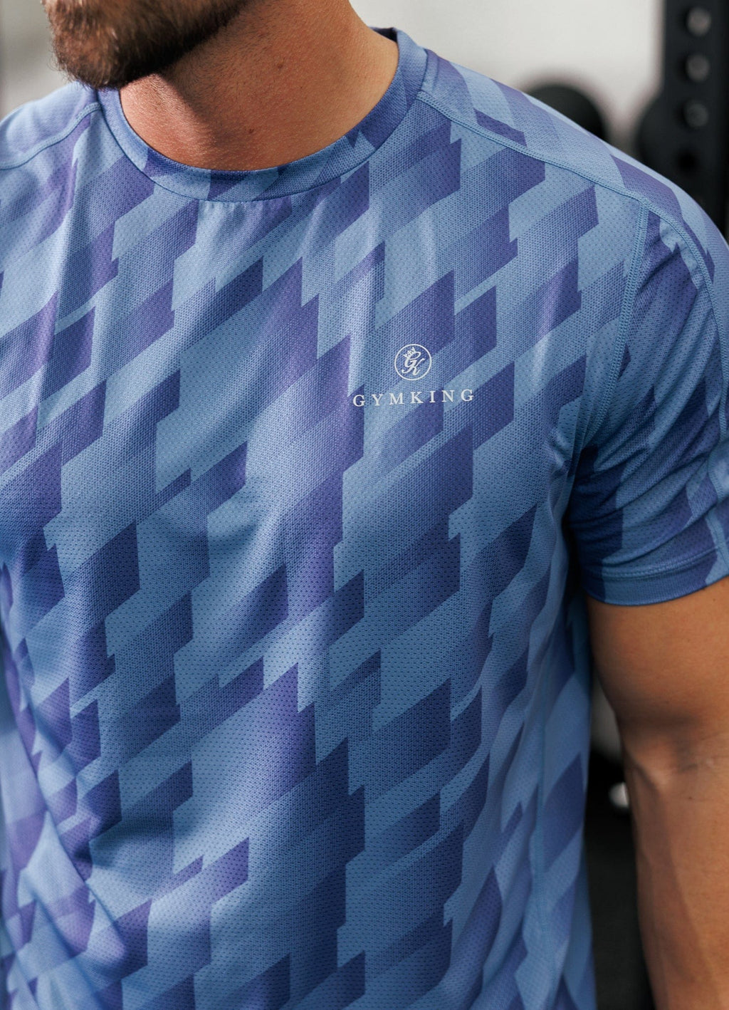 Gym King Power AOP Tee - Blue Jean