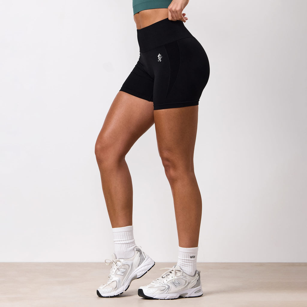 Gym King Power Lightweight Seamless Shorts - Black