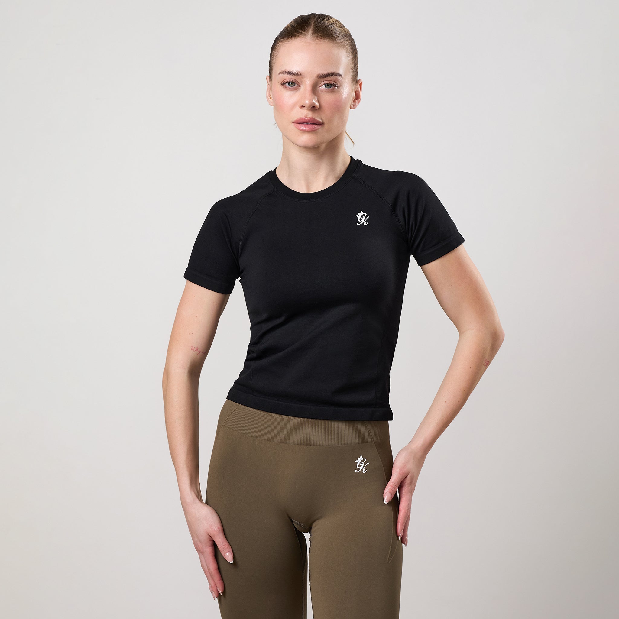 Gym King Power Lightweight Seamless Tee- Black