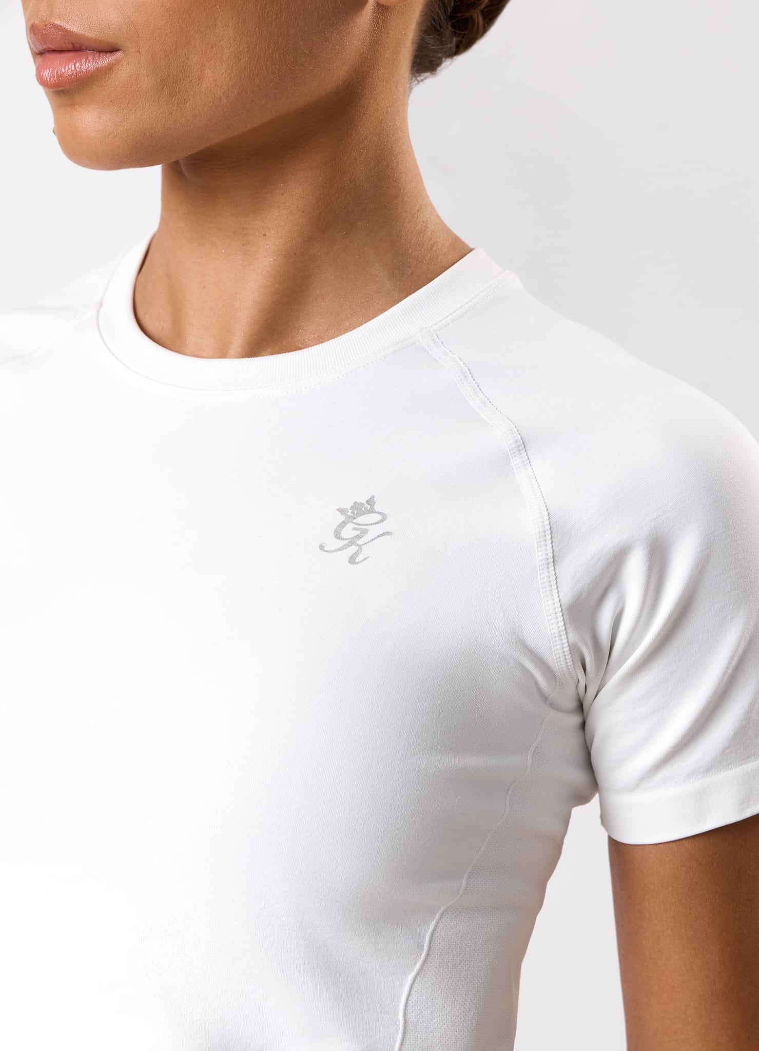 Gym King Power Lightweight Seamless Tee - White
