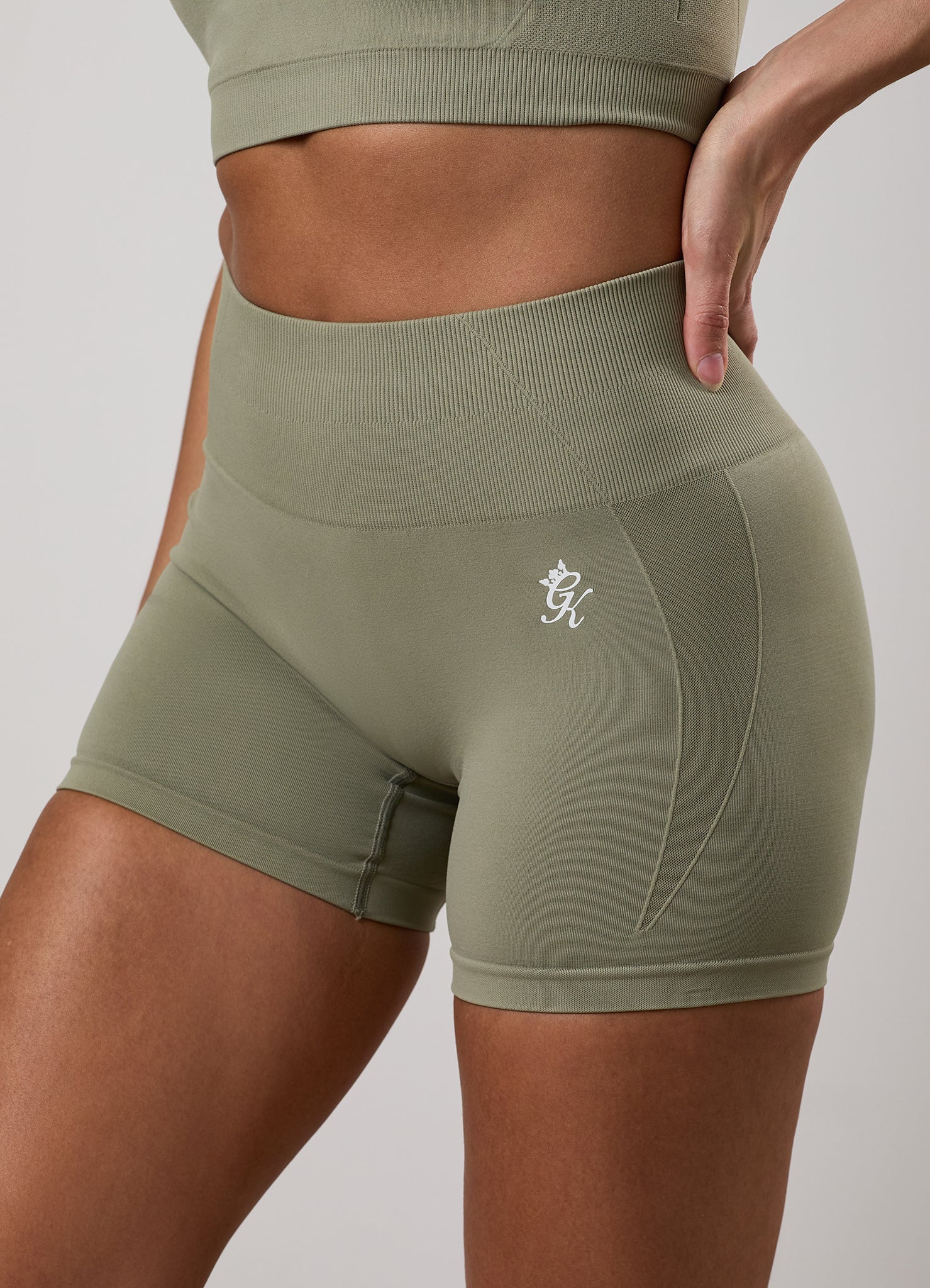 Gym King Power Lightweight Seamless Short - Eucalyptus