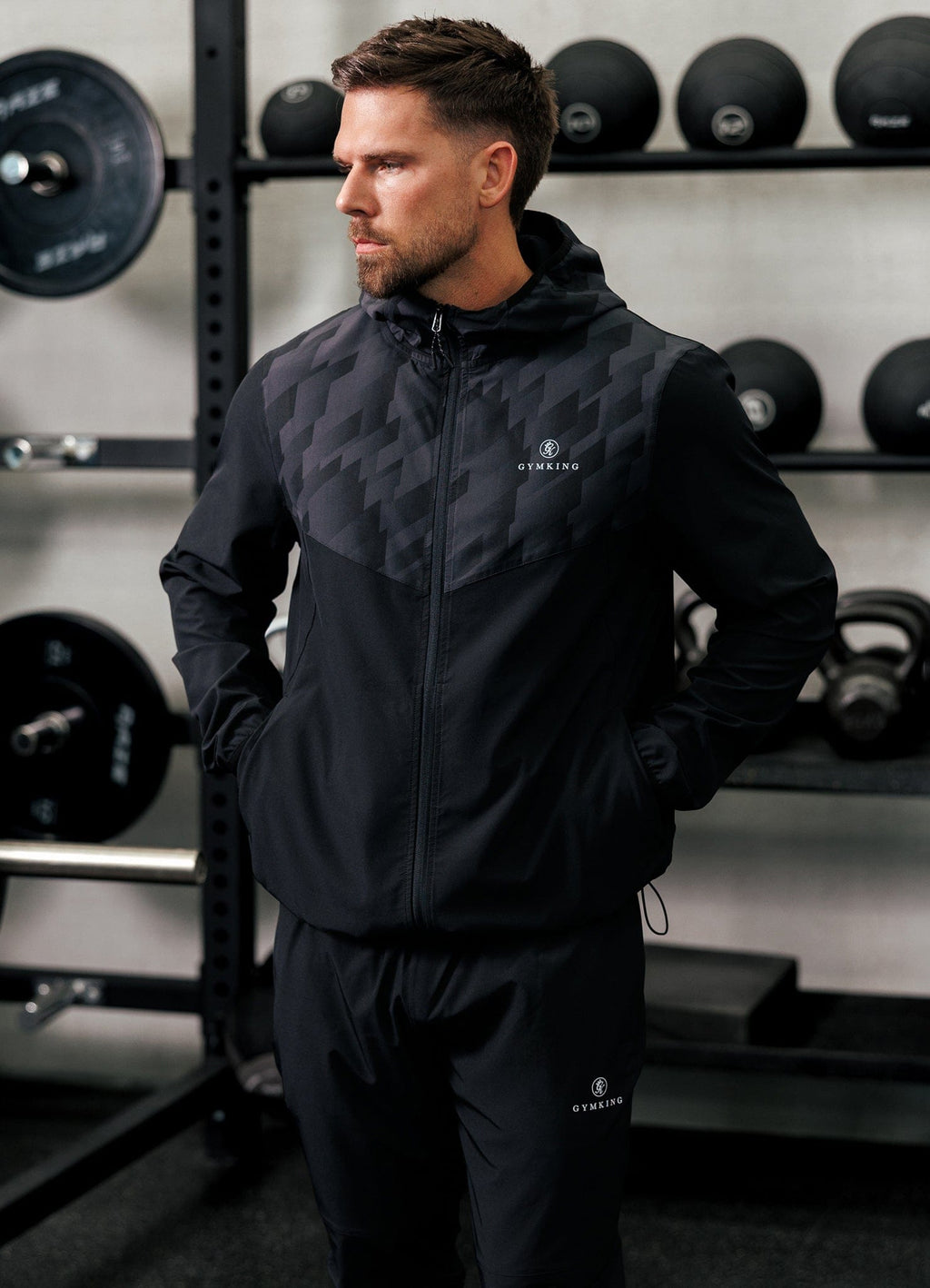 Gym King Power Training Hoodie - Black