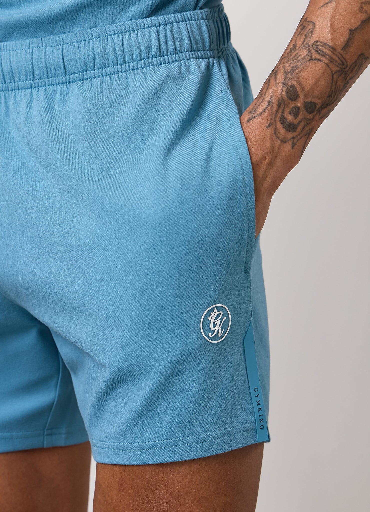 Gym King Pro Logo Jersey 6" Short - Blue