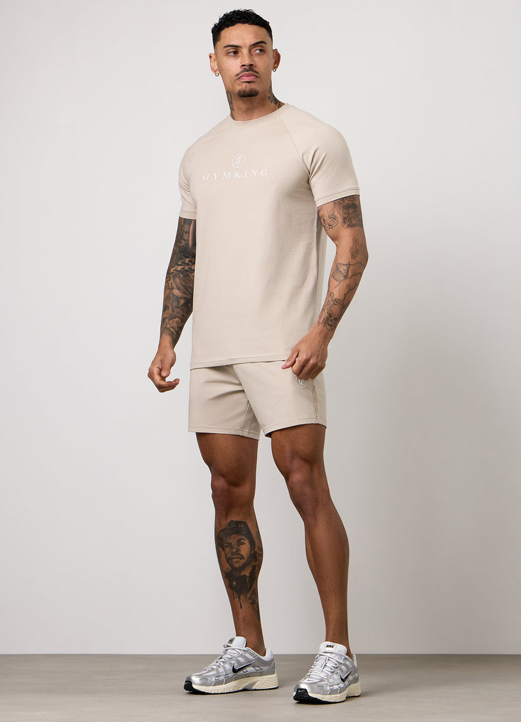 Gym King Pro Logo Tee - Light Stone
