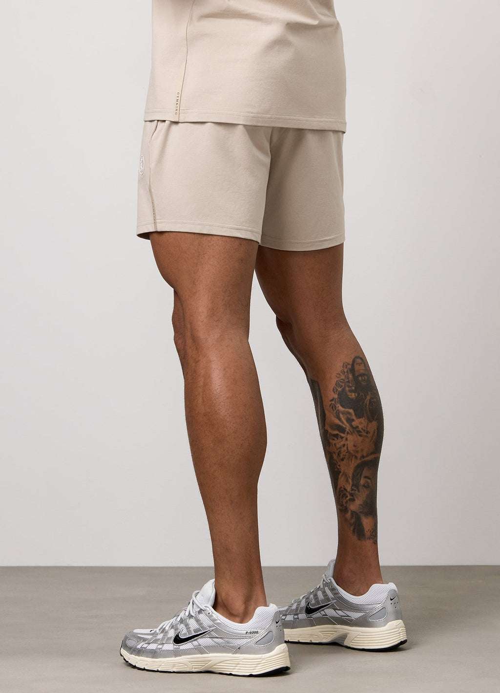 Gym King Pro Logo Jersey 6" Short - Light Stone