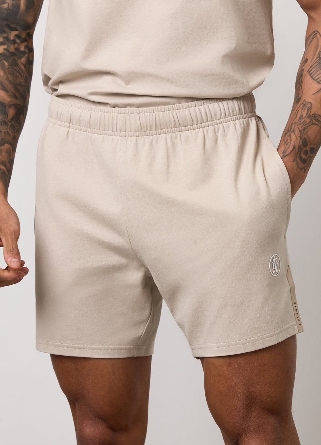Gym King Pro Logo Jersey 6" Short - Light Stone