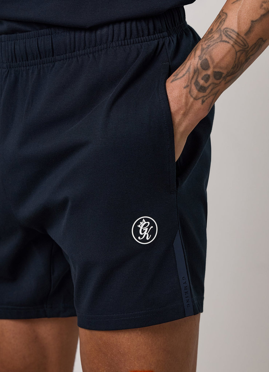 Gym King Pro Logo Jersey 6" Short - Navy