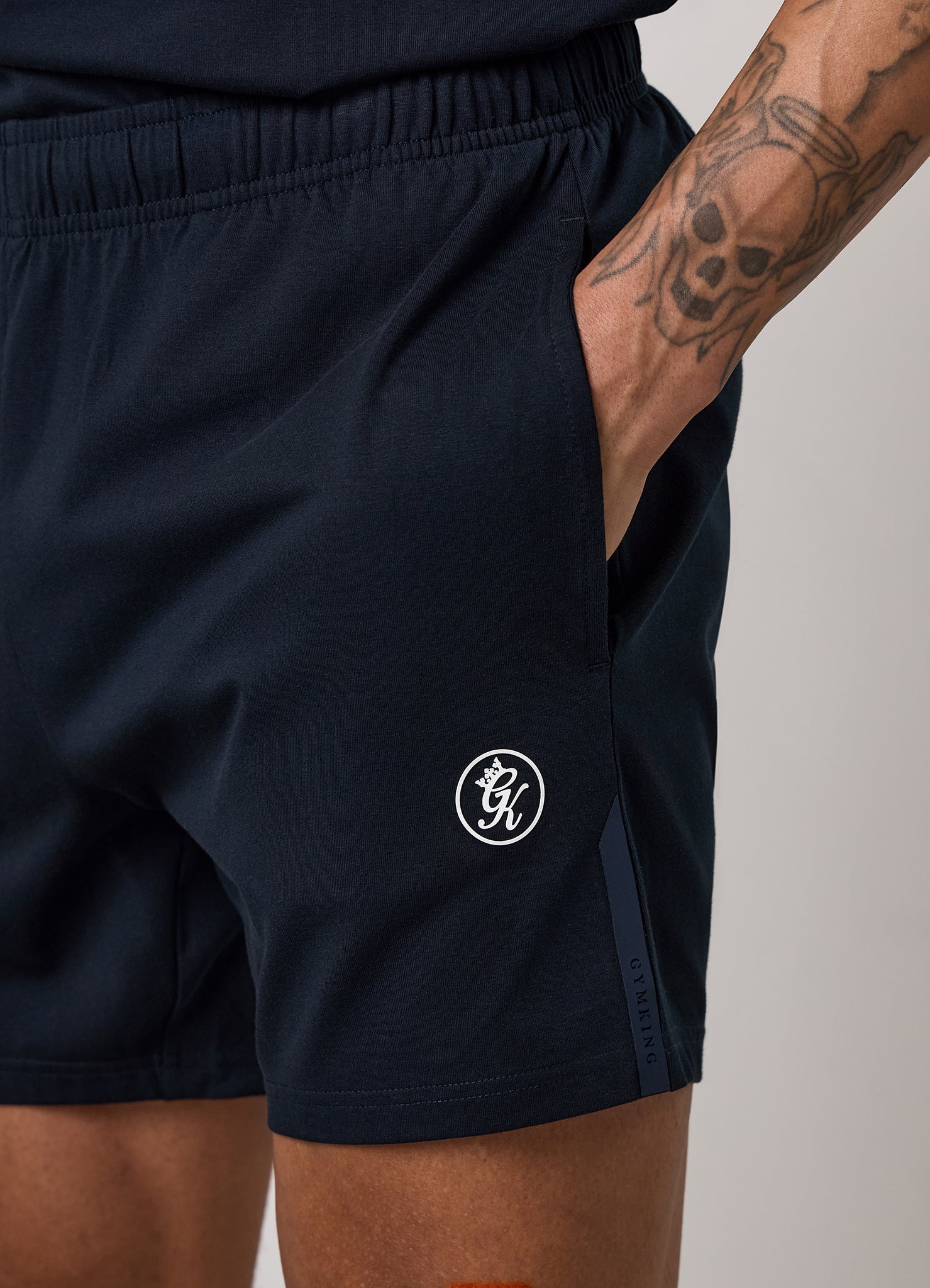 Gym King Pro Logo Jersey 6" Short - Navy
