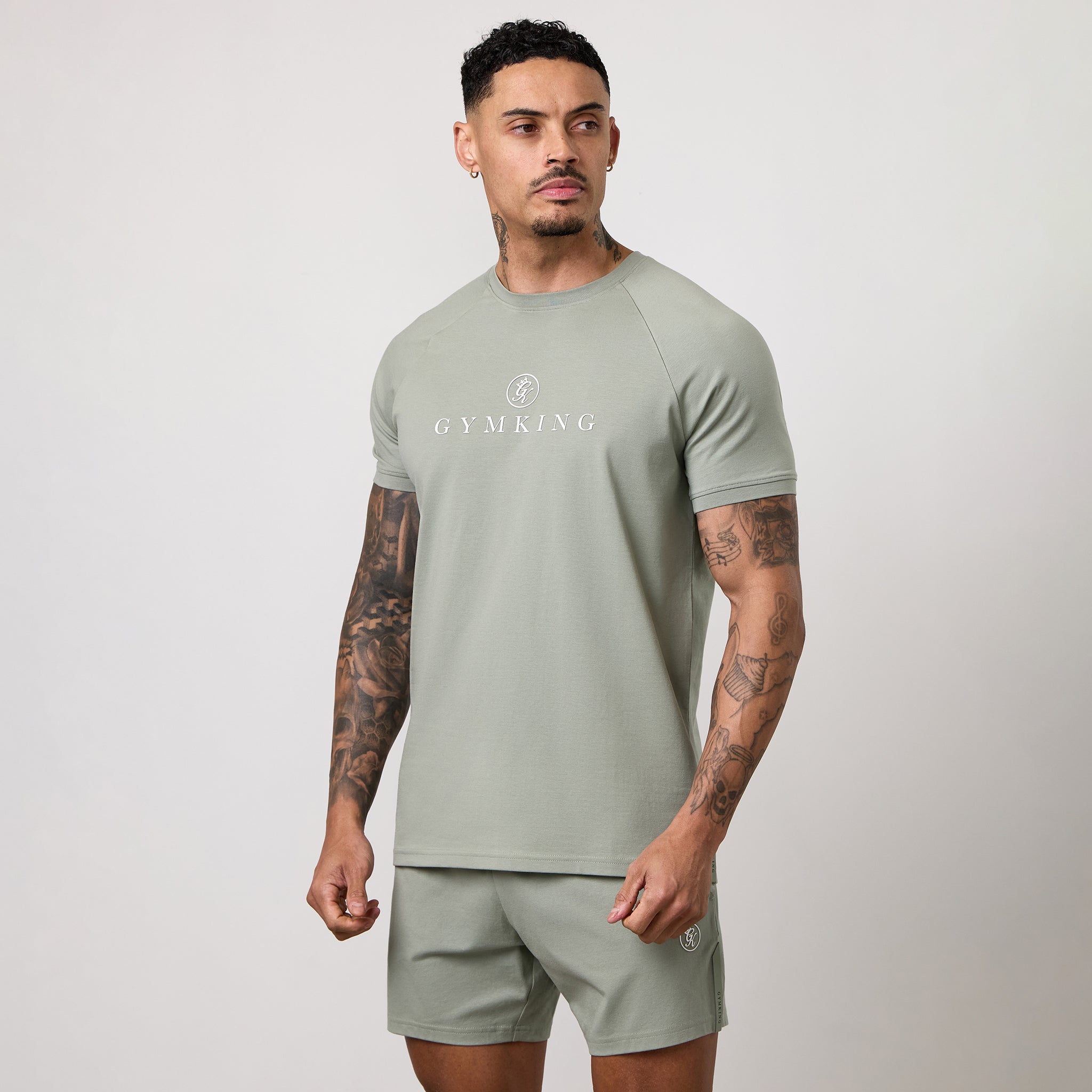 Gym King Pro Logo Tee - Soft Khaki