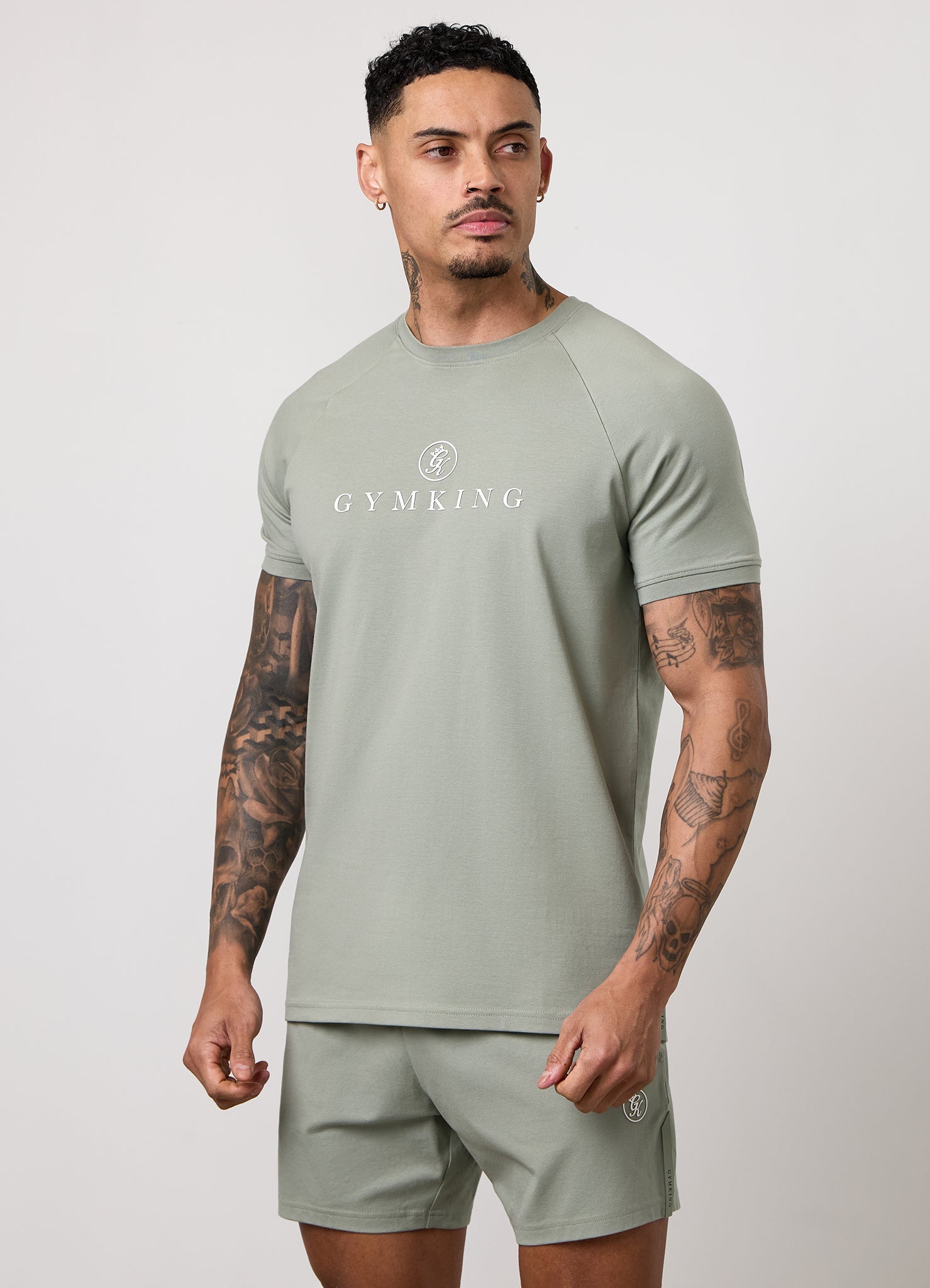 Gym King Pro Logo Tee - Soft Khaki
