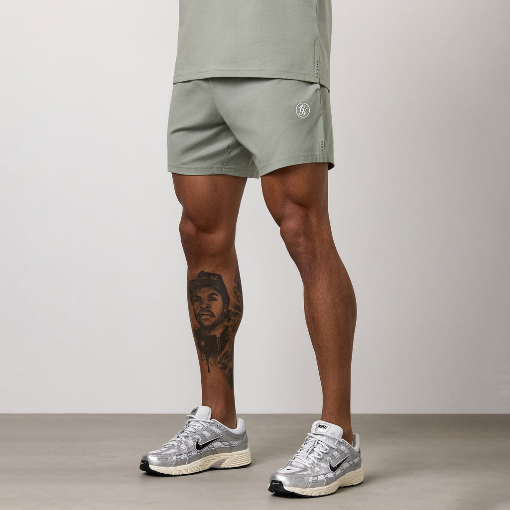 Gym King Pro Logo Jersey 6" Short - Soft Khaki