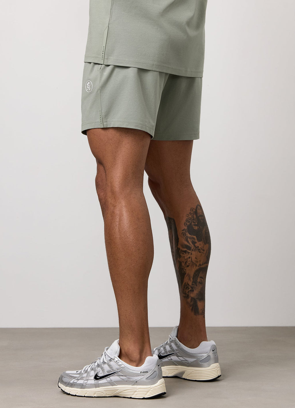 Gym King Pro Logo Jersey 6" Short - Soft Khaki