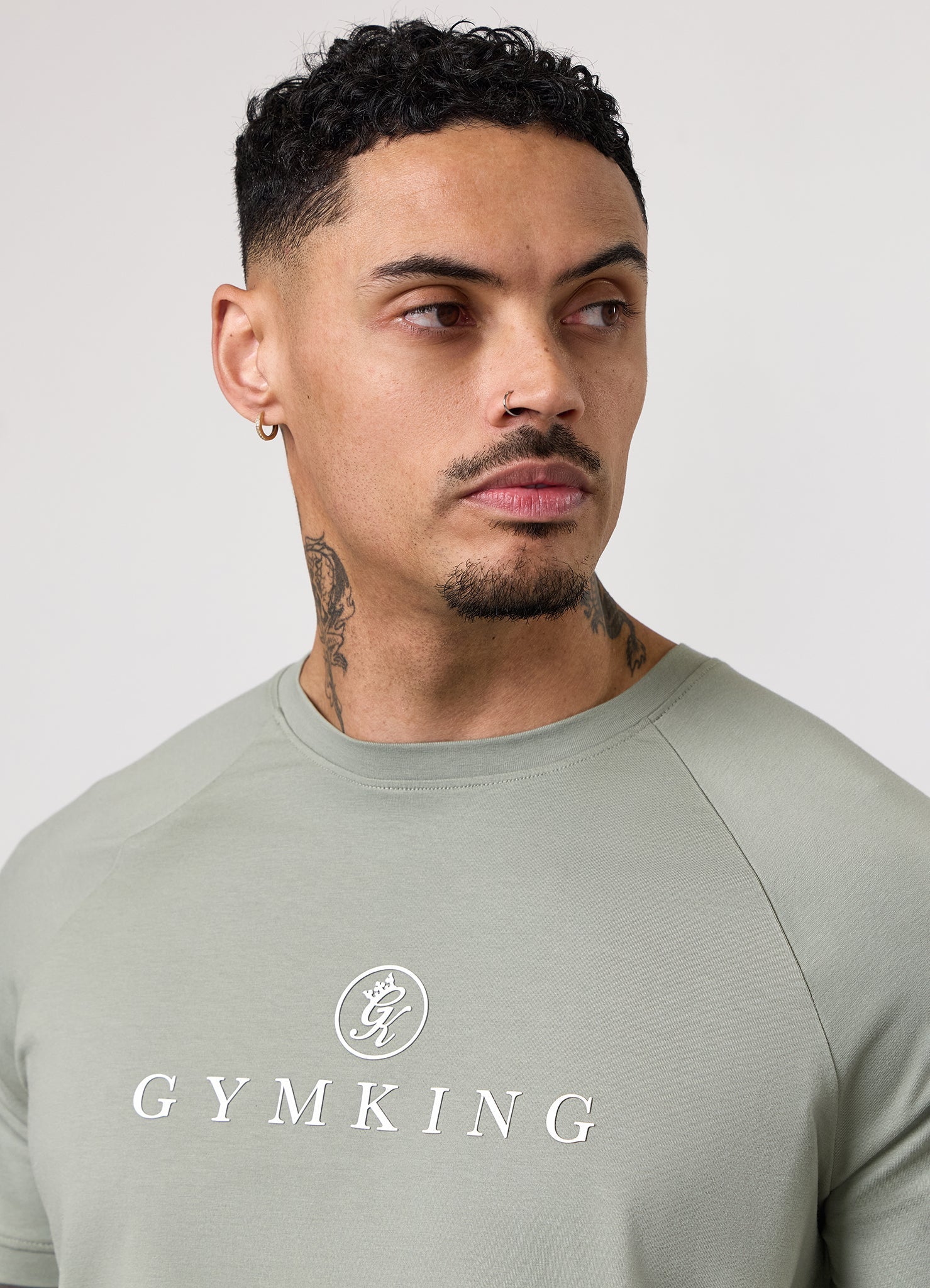 Gym King Pro Logo Tee - Soft Khaki