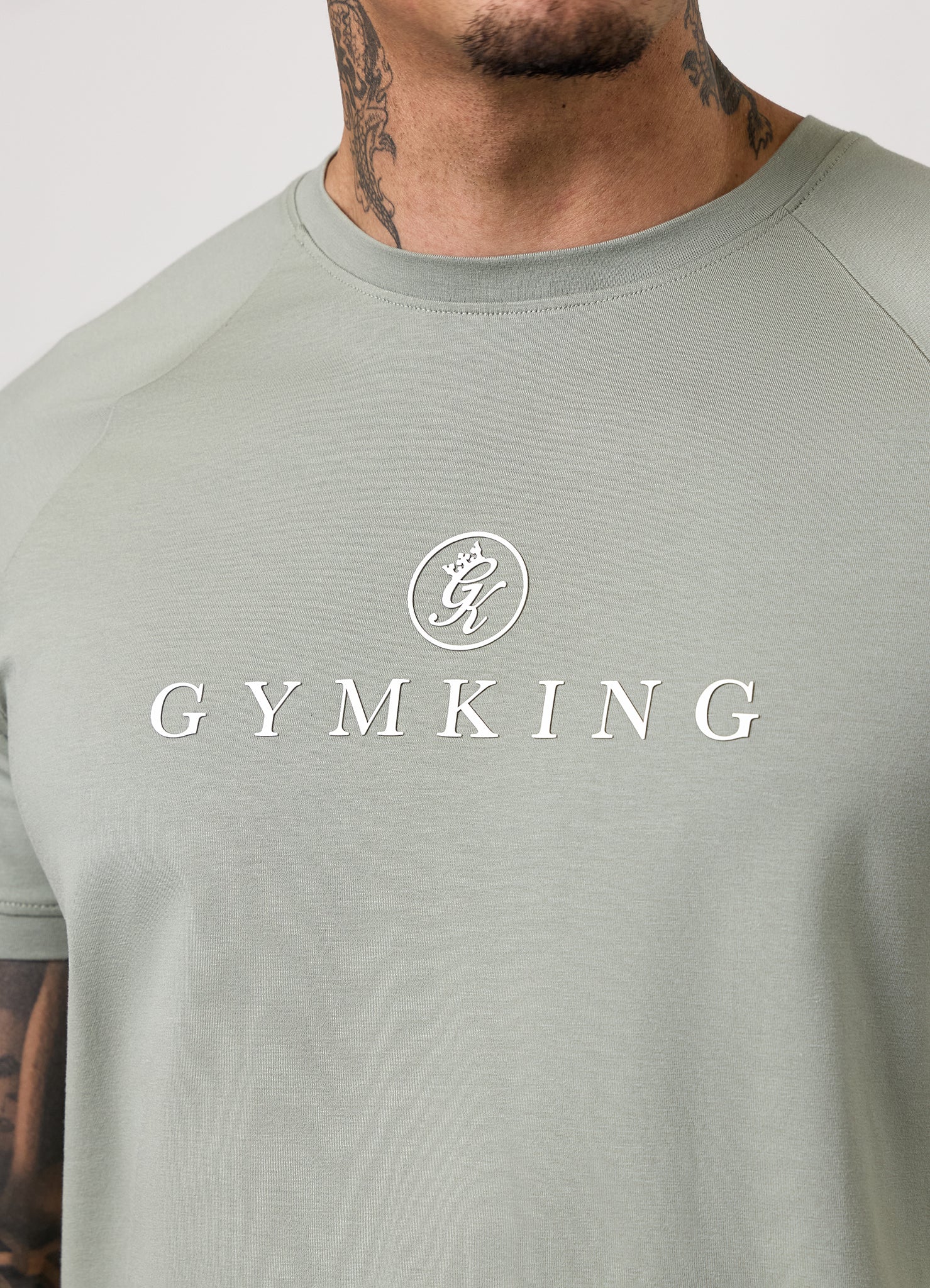 Gym King Pro Logo Tee - Soft Khaki