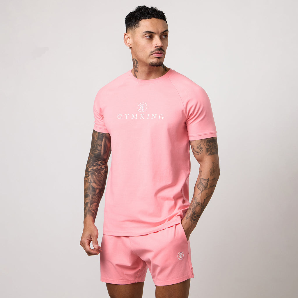 Gym King Pro Logo Tee - Pink