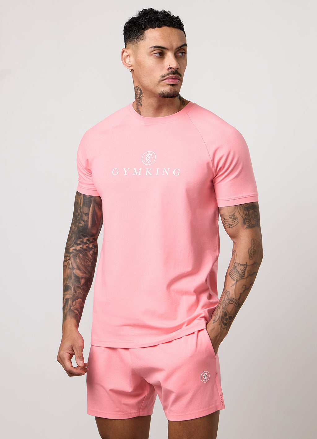 Gym King Pro Logo Tee - Pink