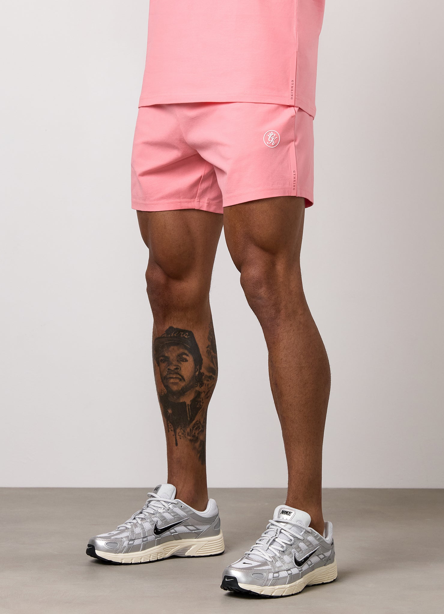 Gym King Pro Logo Jersey 6" Short - Pink