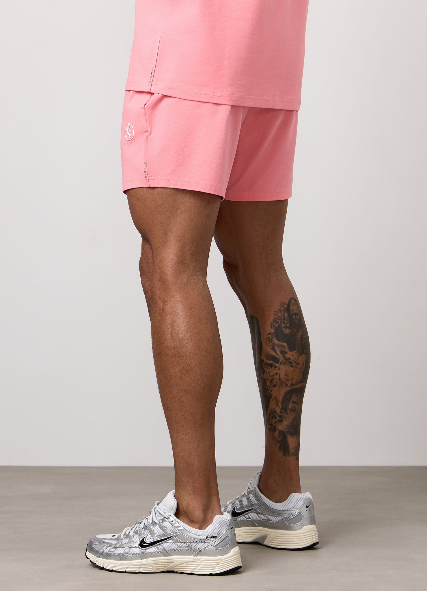 Gym King Pro Logo Jersey 6" Short - Pink