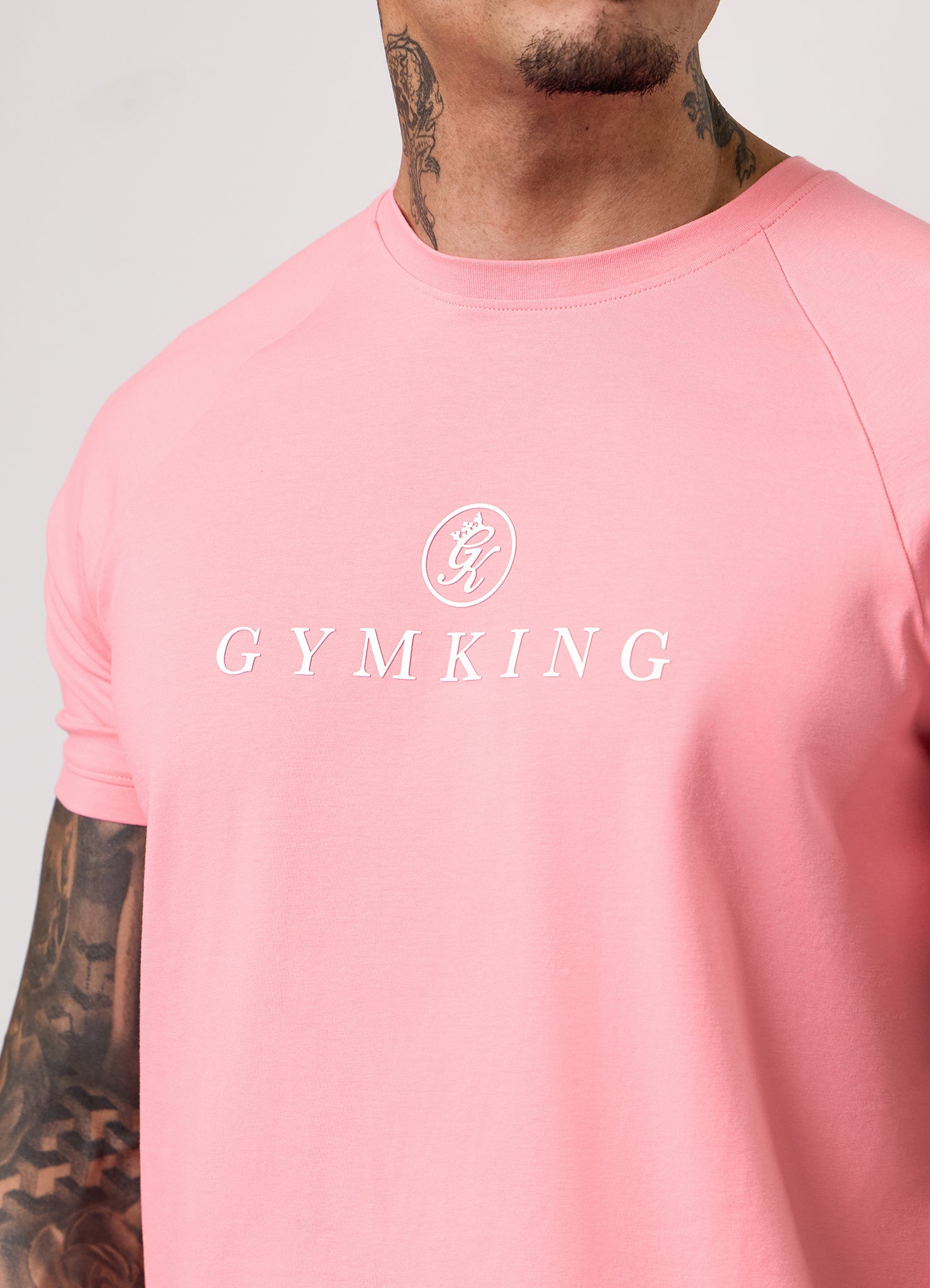 Gym King Pro Logo Tee - Pink