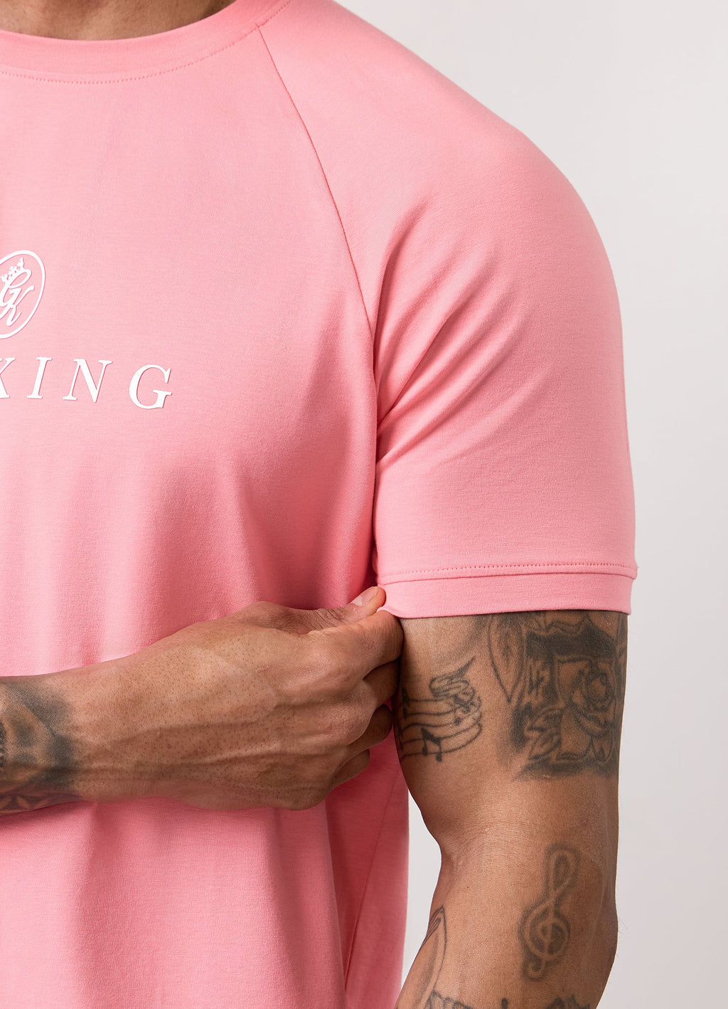 Gym King Pro Logo Tee - Pink