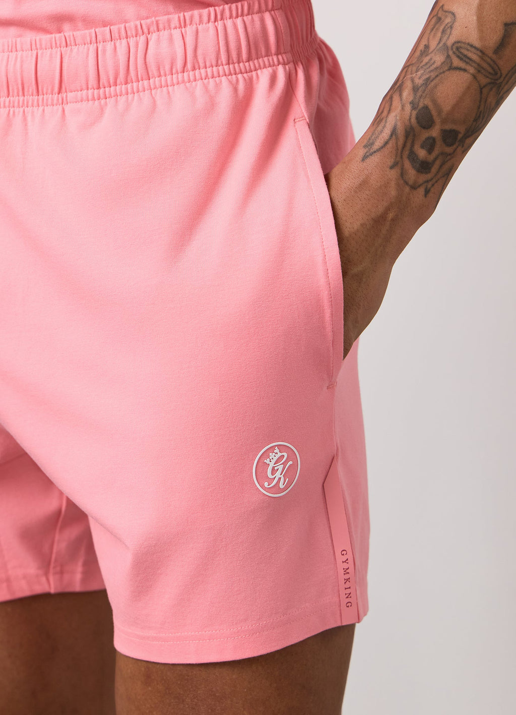 Gym King Pro Logo Jersey 6" Short - Pink