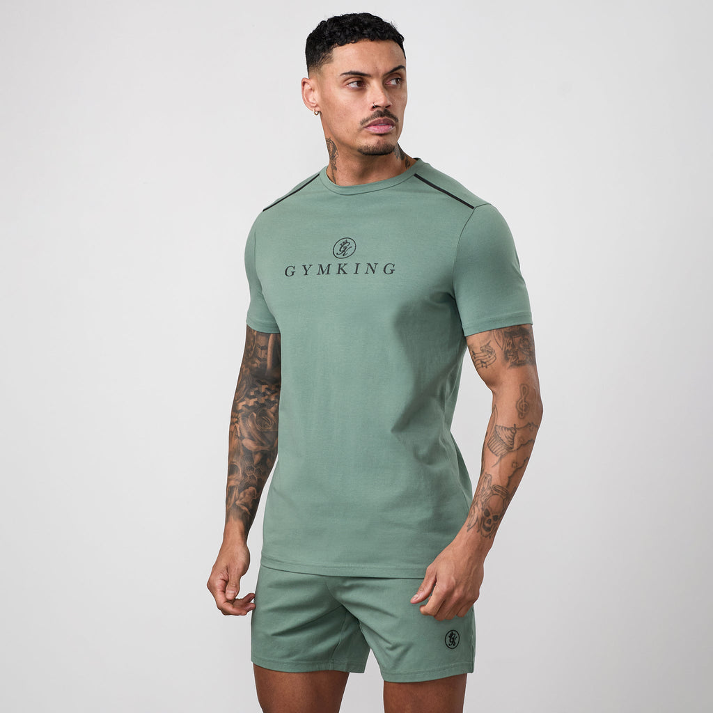 Gym King Pro Logo V2 Jersey Tee - Fern