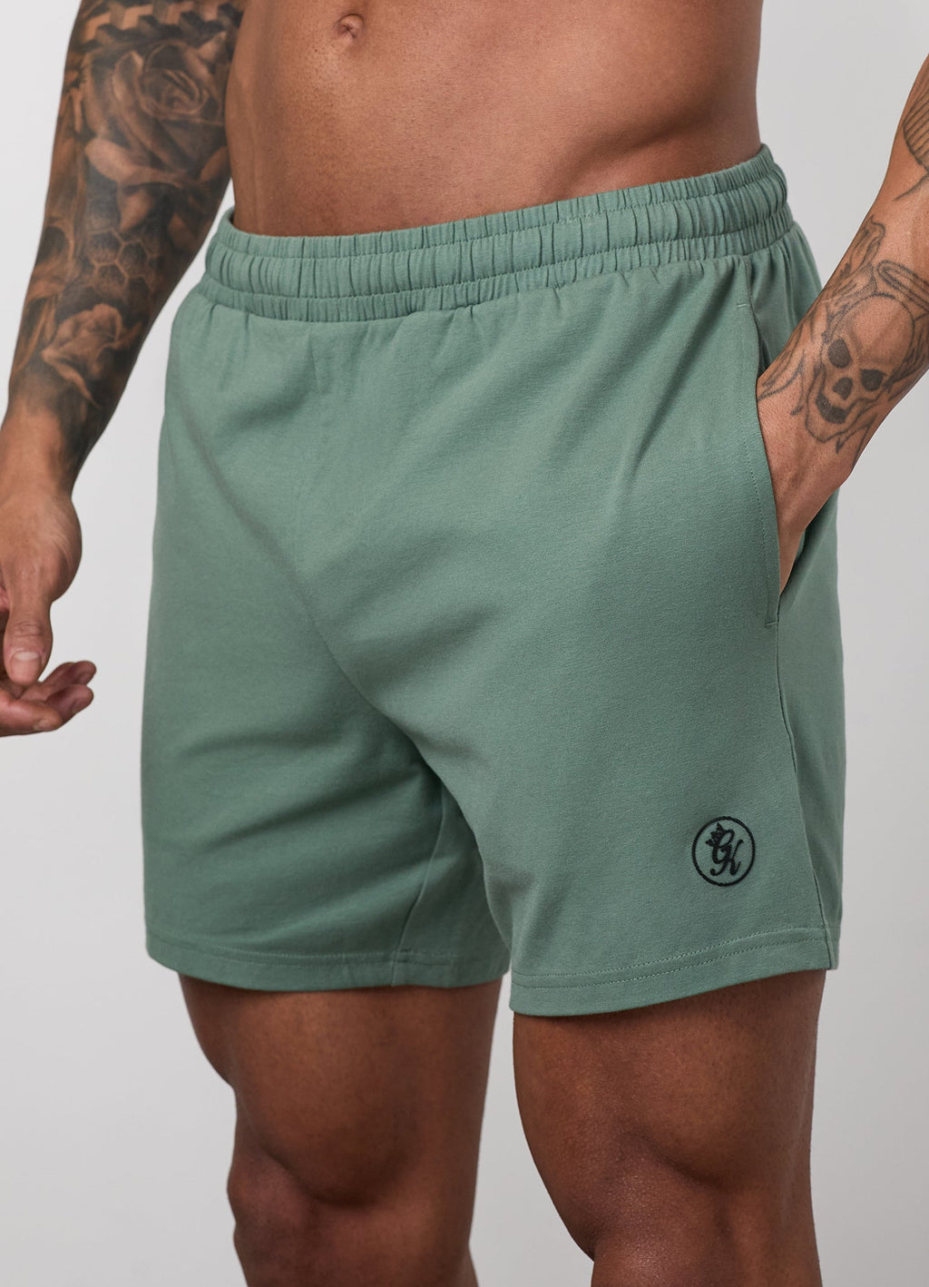 Gym King Pro Logo V2 Jersey 6" Short - Fern