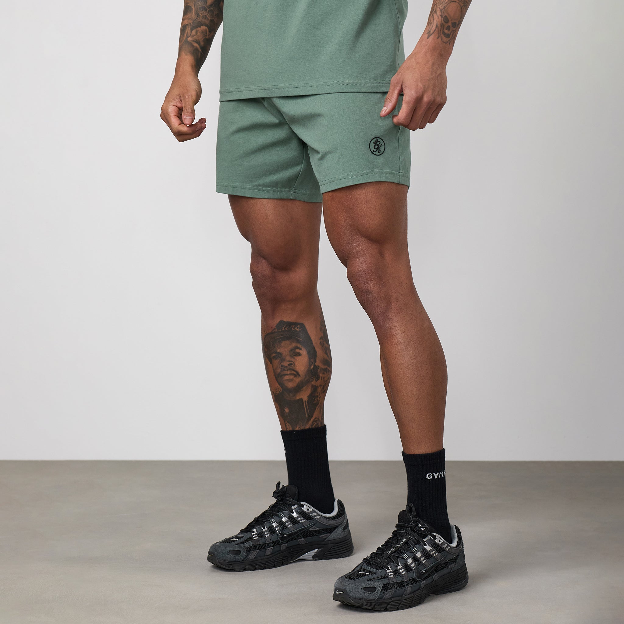 Gym King Pro Logo V2 Jersey 6" Short - Fern