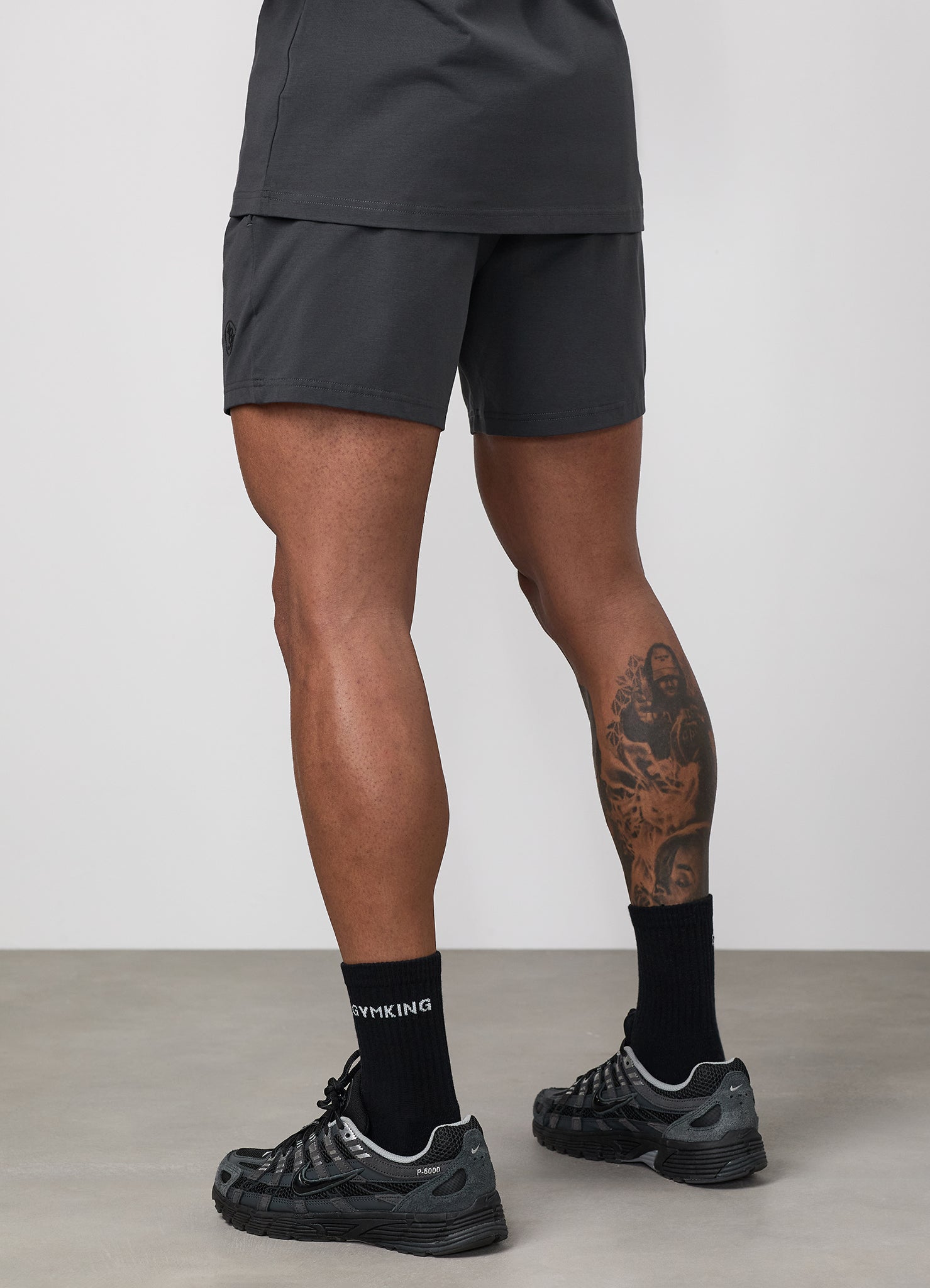 Gym King Pro Logo V2 Jersey 6" Short - Dark Pewter