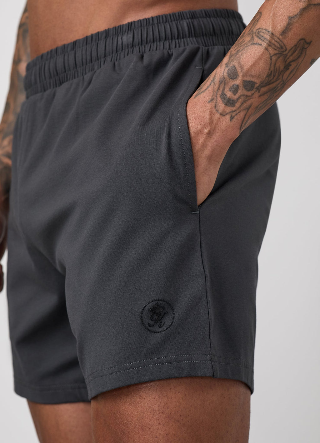 Gym King Pro Logo V2 Jersey 6" Short - Dark Pewter