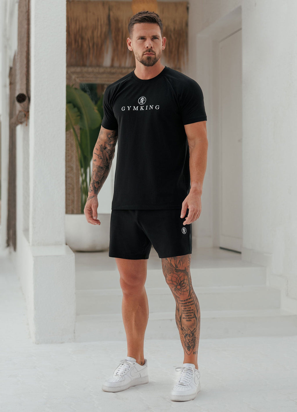 Gym King Pro Logo Tee - Black/White