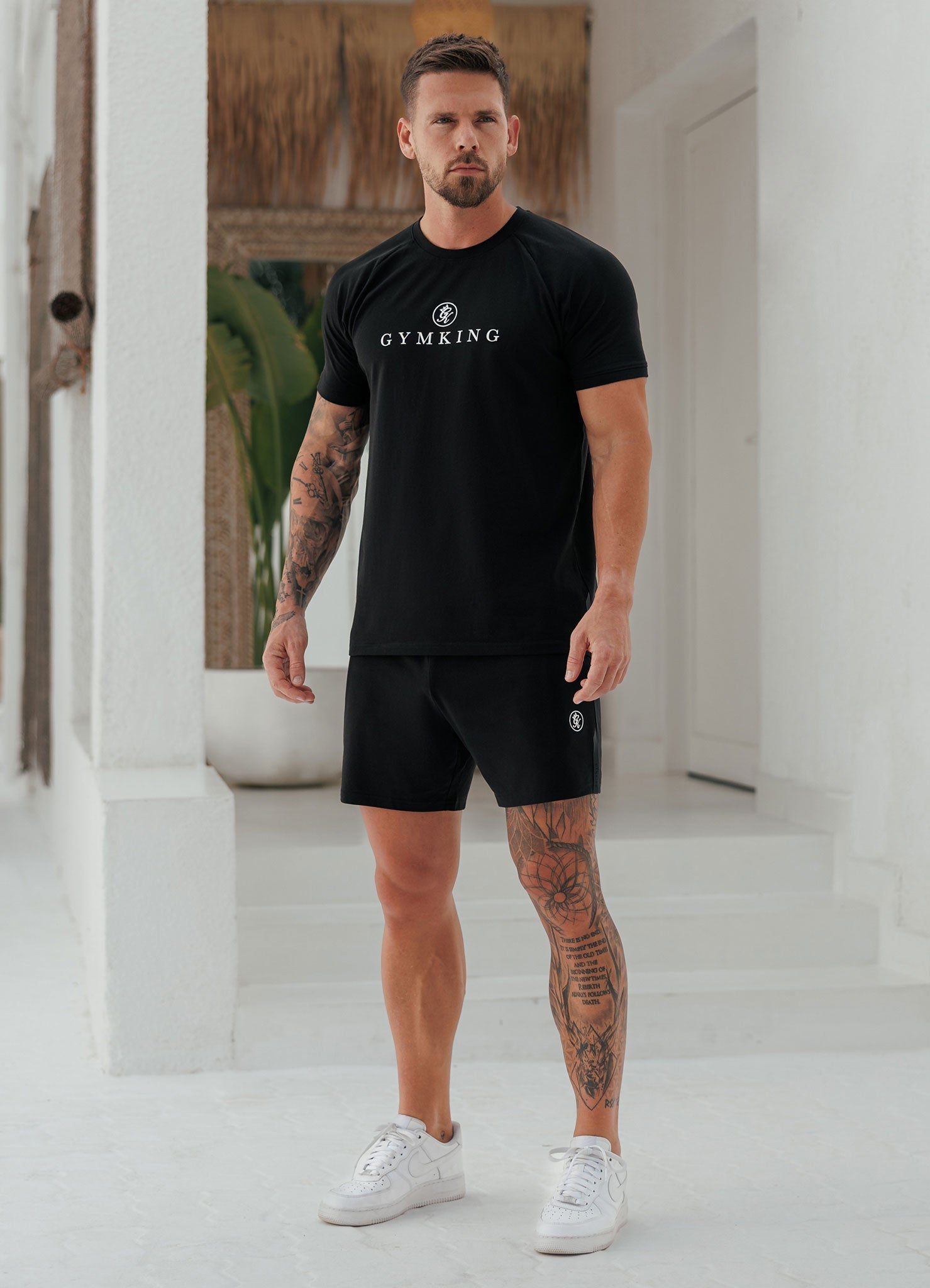 Gym King Pro Logo Tee - Black/White