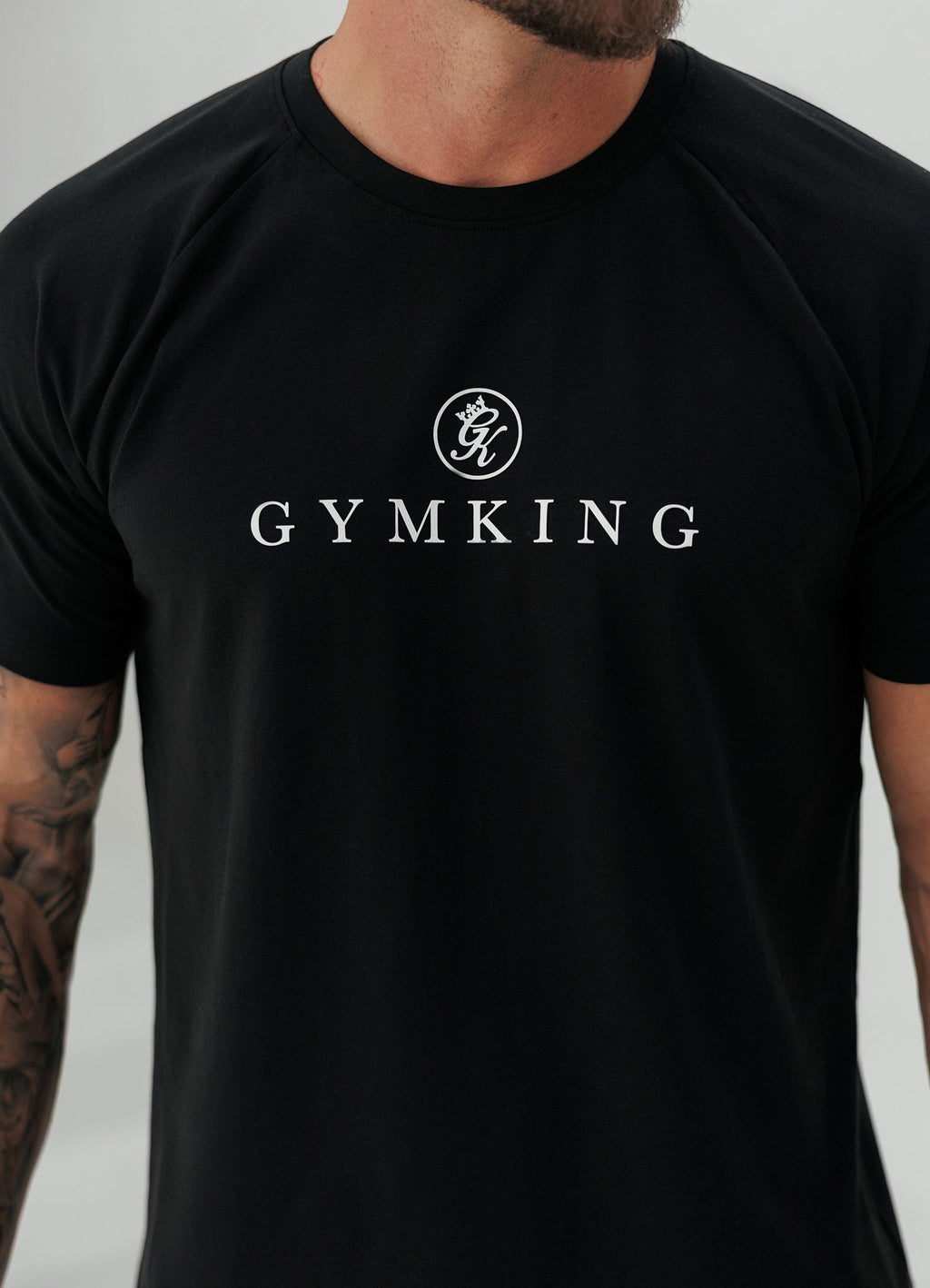 Gym King Pro Logo Tee - Black/White