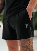 Gym King Pro Logo Jersey 6" Short - Black/White