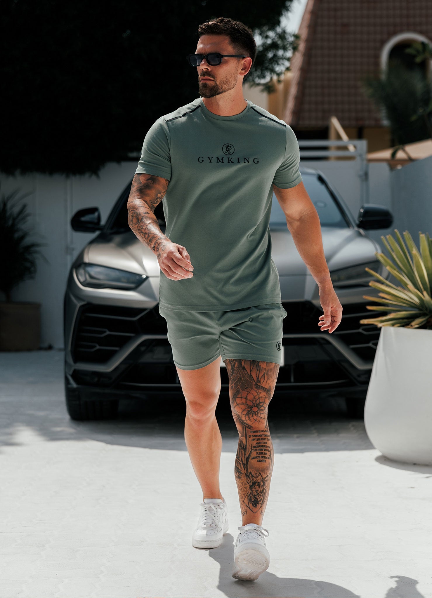 Gym King Pro Logo V2 Jersey 6" Short - Fern
