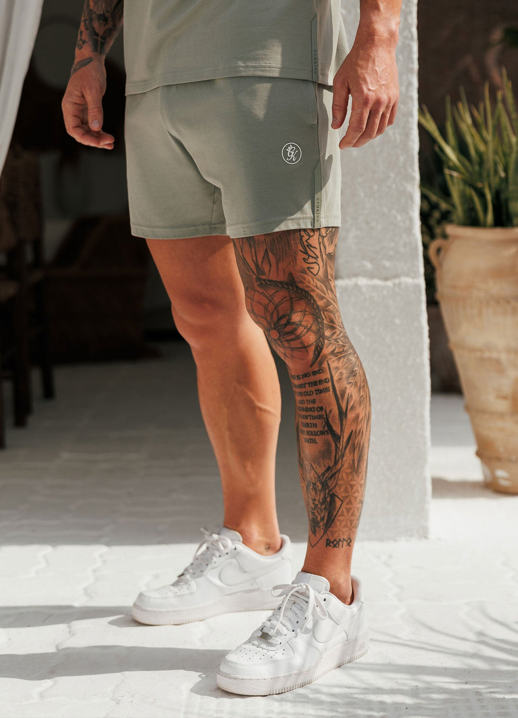 Gym King Pro Logo Jersey 6" Short - Soft Khaki