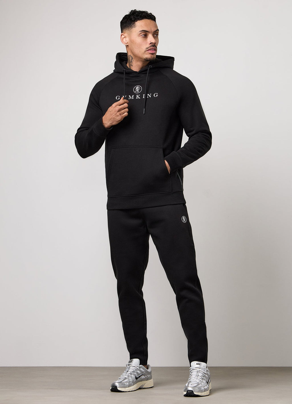 Gym King Pro Logo Hoodie - Black/White