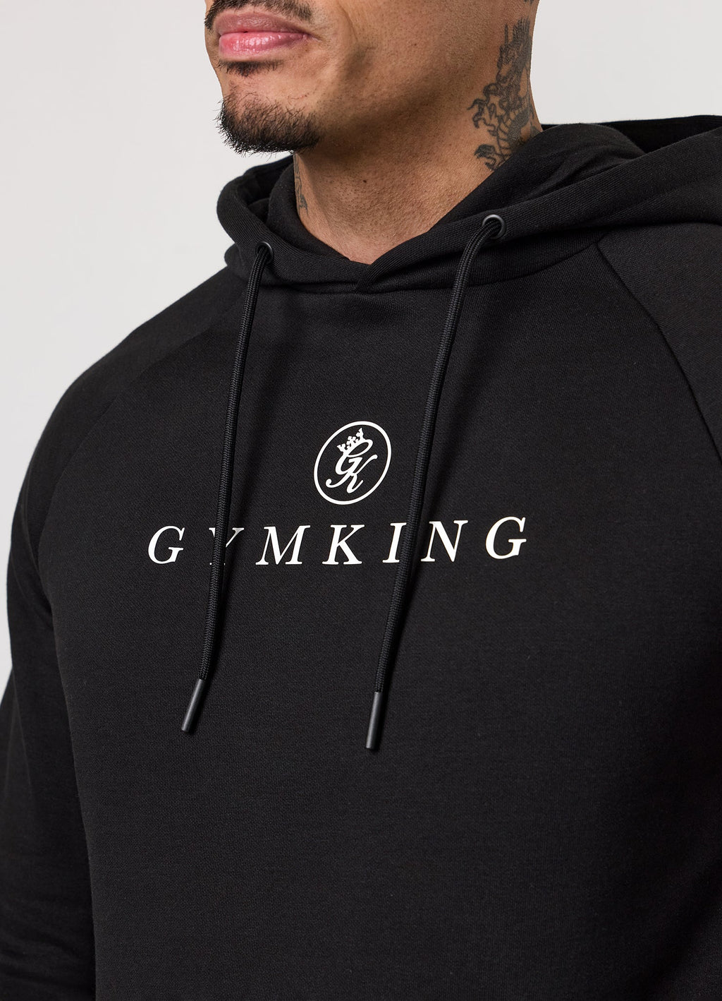 Gym King Pro Logo Hoodie - Black/White