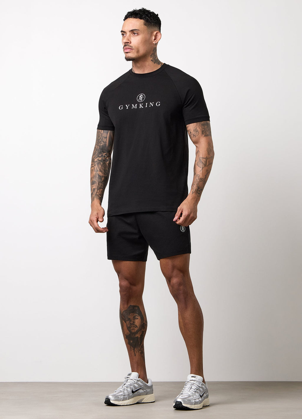 Gym King Pro Logo Tee - Black/White