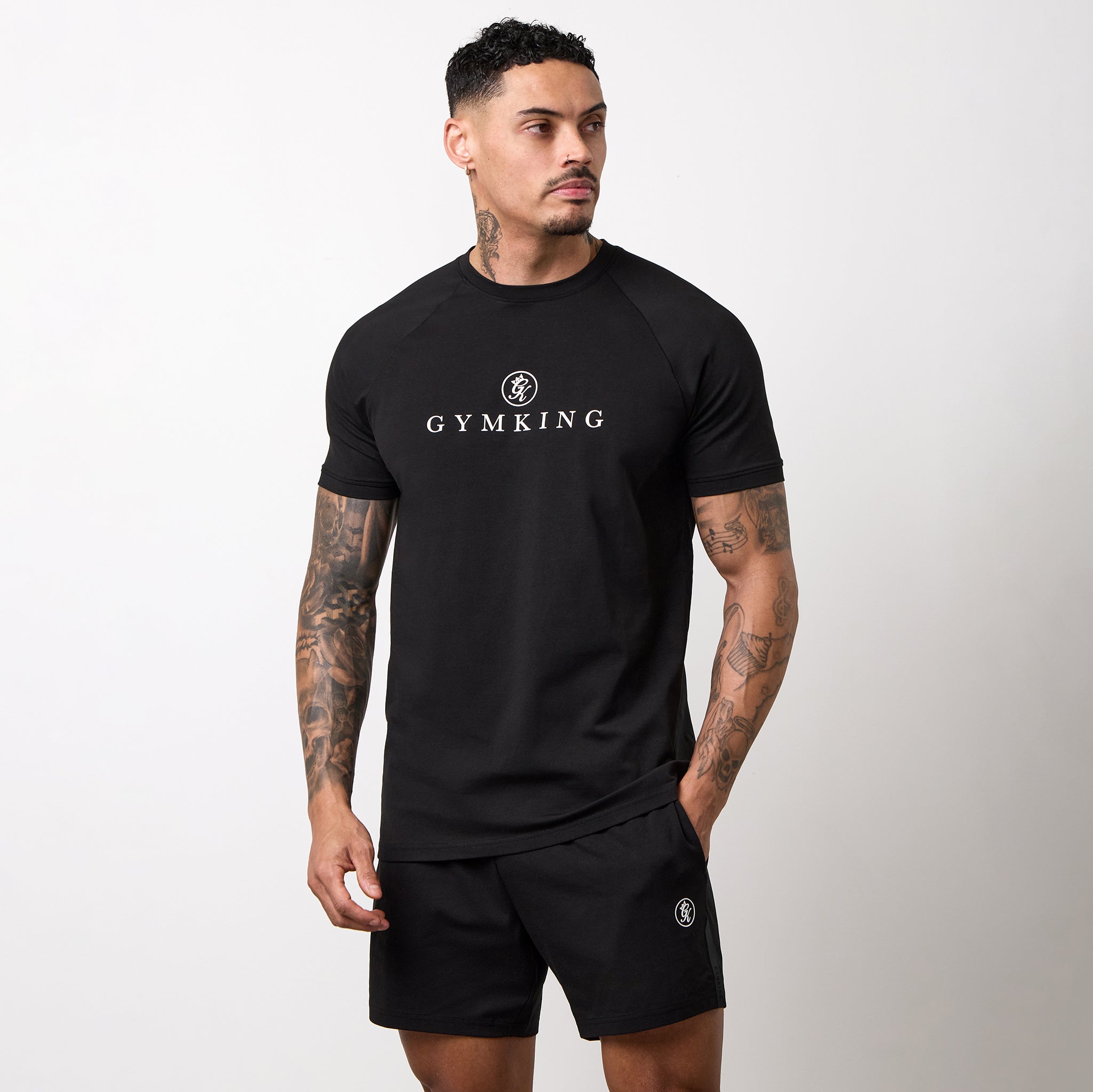 Gym King Pro Logo Tee - Black/White